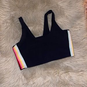 Spiritual Gangster Shakti Sports Bra Rainbow Stripes